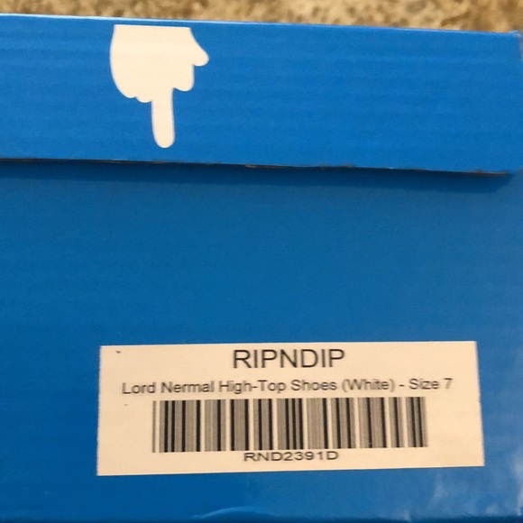 NEW! White high top sneakers. Brand: Rip N Dip Men or Women - Picture 4 of 5